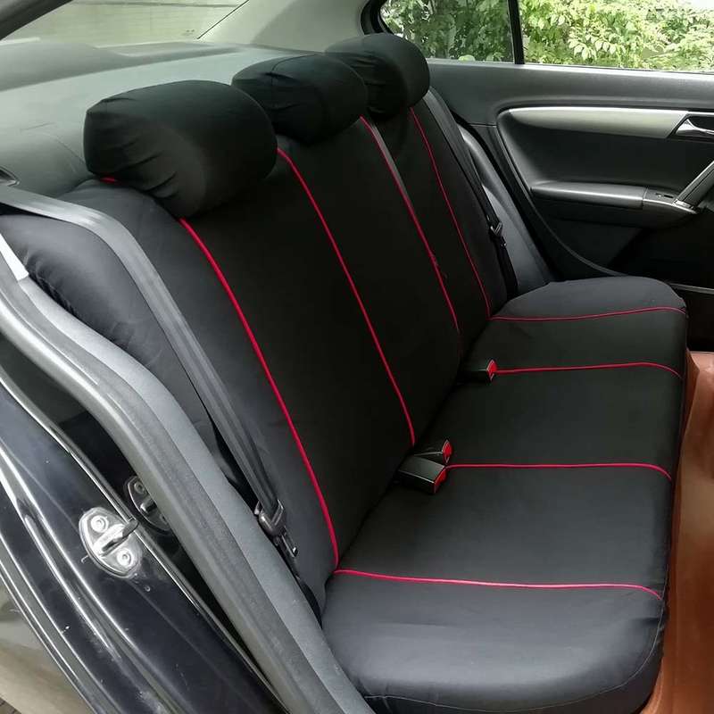 9 PCS Four Seasons Universal Seat Cover Cushion Car Fur Seat Covers Set Universal Cushion(Red)