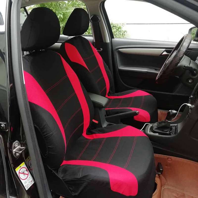 9 PCS Four Seasons Universal Seat Cover Cushion Car Fur Seat Covers Set Universal Cushion(Red)