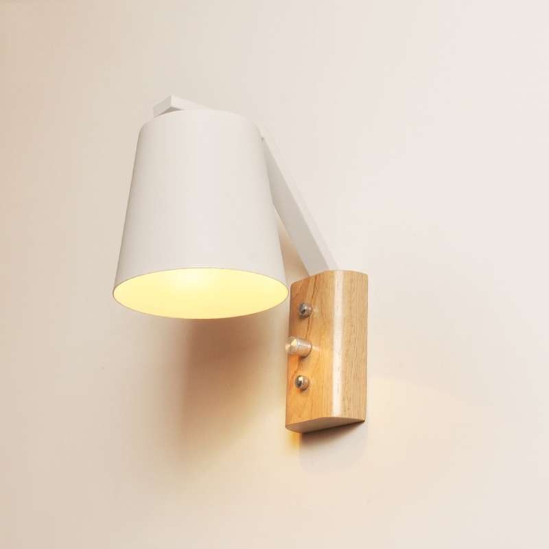 Creative Bedroom Study Bedside Balcony Aisle Porch Hotel Cafe Wood Wall Lamp Switch Light, Light Sou