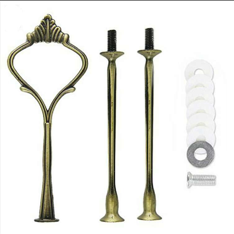 1 Set Sweets Candy Cupcake Tray Wedding Party Cake Display Stand Zinc Alloy Golden Tone cake stand(G