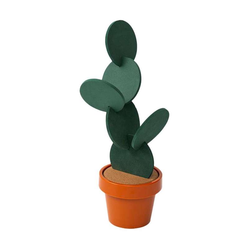 Novelty DIY Cactus Coaster Anti-skid Insulation Tea Pad Home Storage Desktop Multi-function Decorati