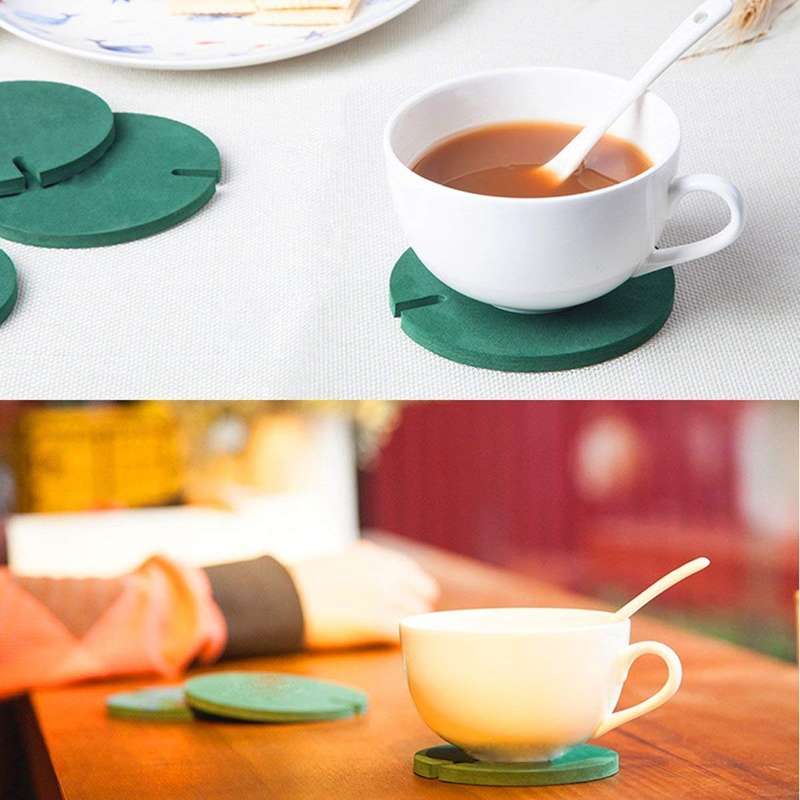 Novelty DIY Cactus Coaster Anti-skid Insulation Tea Pad Home Storage Desktop Multi-function Decorati