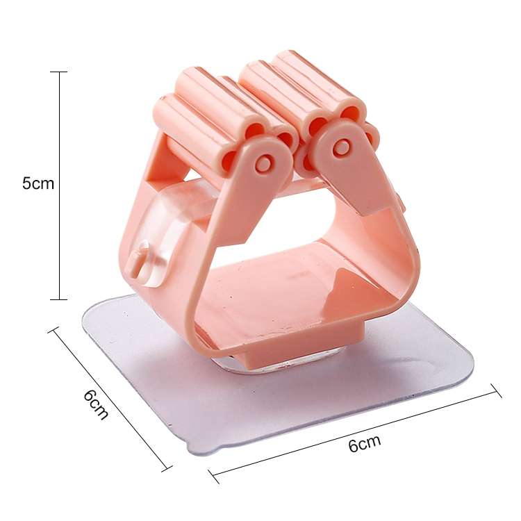 Mop Holder Wall Mounted Organizer Holder Household Kitchen Bathroom Adhesive Storage Broom Hanger Cl
