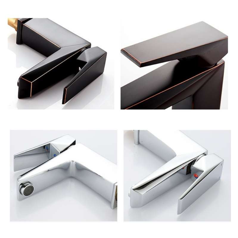 Hardware Faucet Bathroom Hot & Cold Water Faucet, Specification: Black 99508