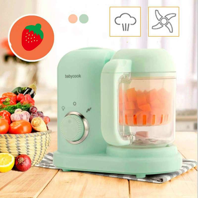 Multifunction Baby Food Cooking Maker Steamer Mixing Grinder Food Supplementary Machine EU Plug(Pink