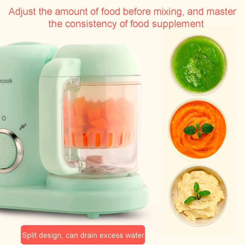 Multifunction Baby Food Cooking Maker Steamer Mixing Grinder Food Supplementary Machine EU Plug(Pink