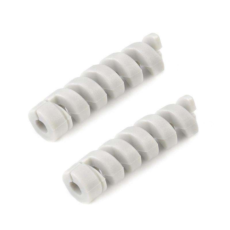 4pcs Spiral Style Silicone Data Cable Protective Cover Anti-wire Break Winder(Black)