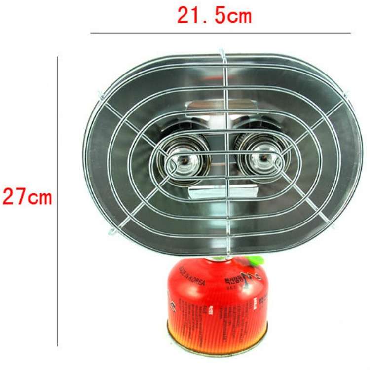 BRS-H22 Outdoor Camping Double Head Gas Heating Stove Fishing Heater Baking Oven Without Gas Cylinde