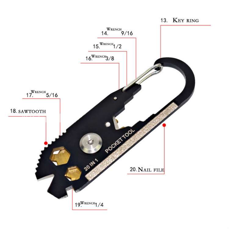 20 in 1 Stainless Steel Wrench Screwdriver Creative Roulette Multifunctional Combination Tool Outdoo