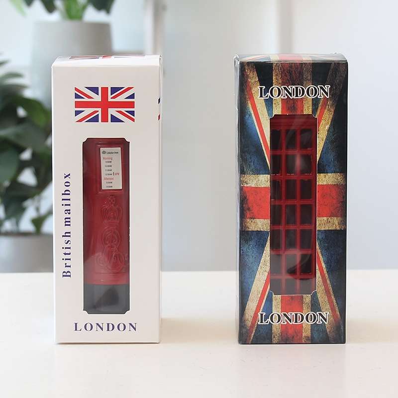 Retro Tin Alloy Telephone Booth Postbox Piggy Bank Decoration( Mailbox)
