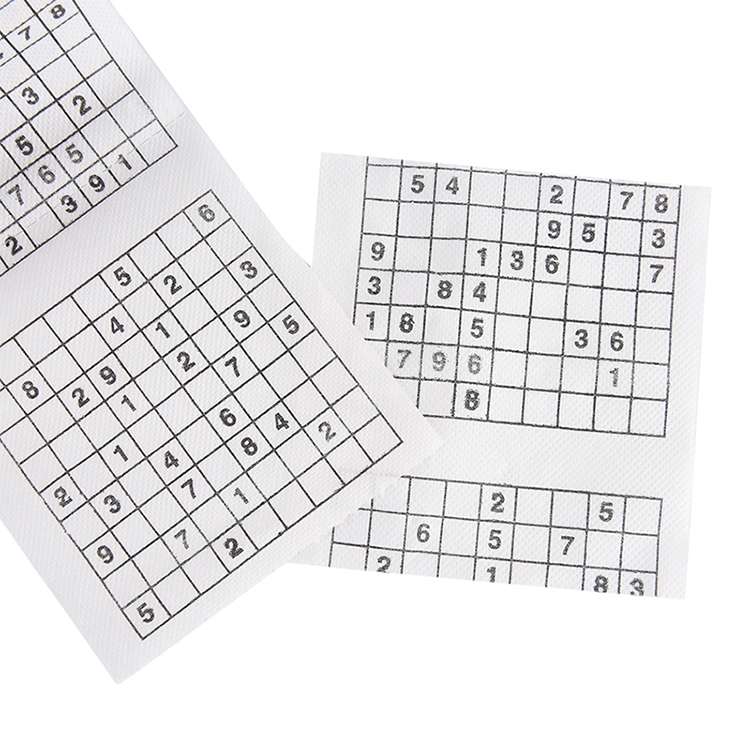 3 Rolls Creative Sudoku Toilet Paper Roll Paper Facial Tissue