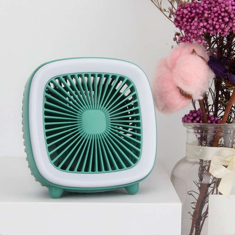 USB Rechargeable Desktop Fan Multifunctional Handheld Pocket Fan(Yellow)