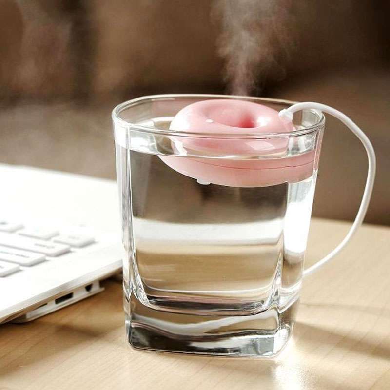 Donut Shape Mini USB Air Humidifier Aroma Diffuser Purifier(Blue)