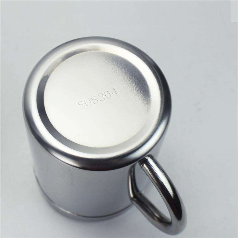304 Stainless Steel Double Insulation Coffee Drink Milk Water Mugs Durable Drinking Cup with Lid 280