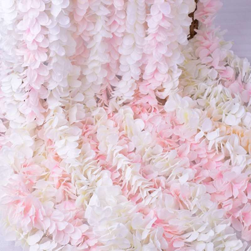 10 PCS 1M Simulation Orchids String Wedding Arrangement Flower Strip Stage Decoration Supplies(Rose