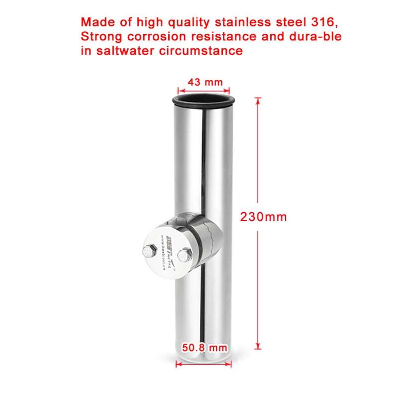 BSET MATEL Marine Hardware 316 Stainless Steel Fishing Rod Seat Yacht Sea Fishing Bracket 19-26mm