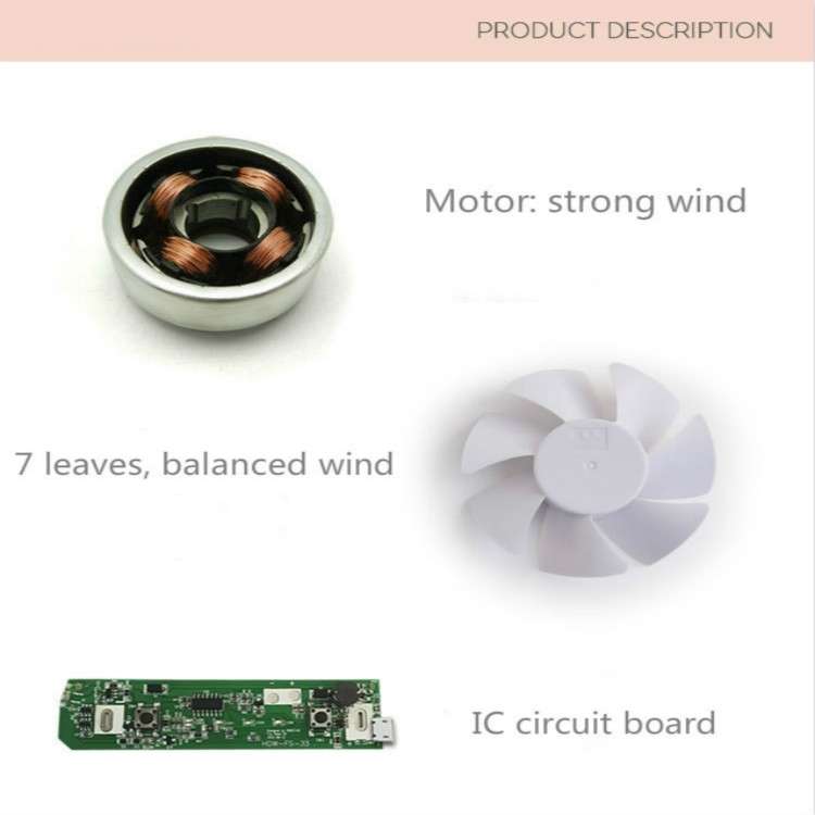 Rechargeable Cute Mini Fan Desktop(Green)