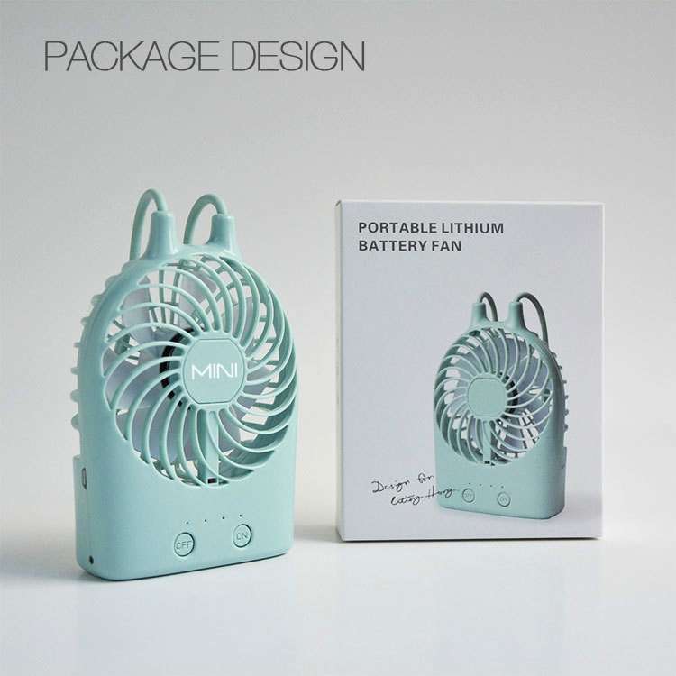 Rechargeable Cute Mini Fan Desktop(Green)