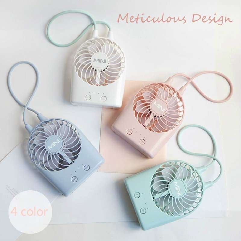 Rechargeable Cute Mini Fan Desktop(Green)