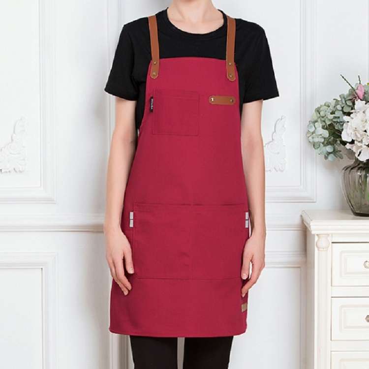 Milk Tea Coffee Fondue Restaurant Canvas Apron(Khaki)
