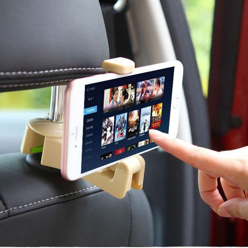 Easy Install Universal Car Headrest Hook Max 5kg Vehicle Back Seat Hanger with Phone Holder(Black)
