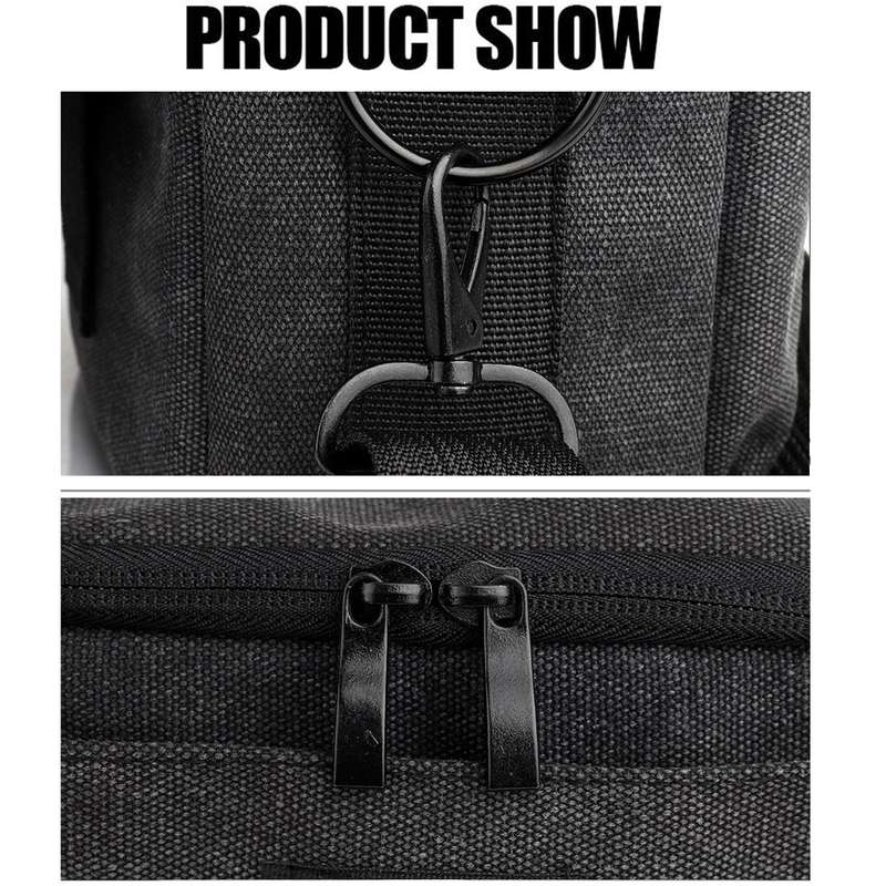 Universal DSLR Camera Shoulder Bag Canvas Photo Handbag, External size: 19 x 17 x 10mm(Black)