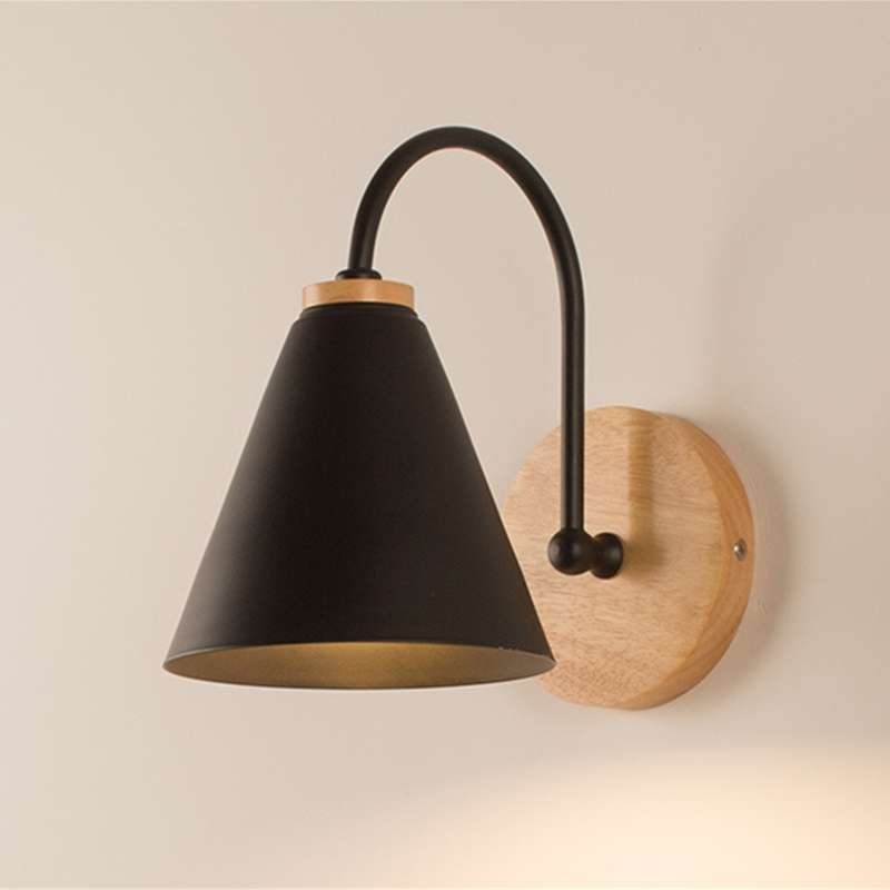 LED Wall Lamp Bedroom Bedside Lamp, Style:B(With LED Warm Light 5W)