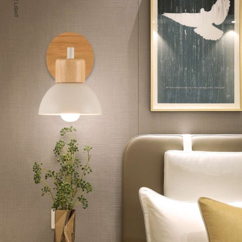 LED Wall Lamp Bedroom Bedside Lamp, Style:B(With LED Warm Light 5W)