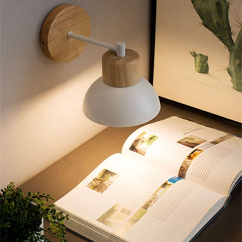 LED Wall Lamp Bedroom Bedside Lamp, Style:B(With LED Warm Light 5W)
