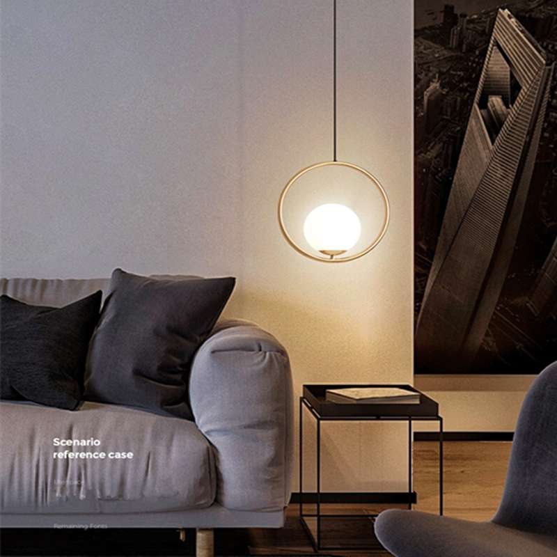 Restaurant Chandelier Single Head Creative Personality Simple Modern Copper Lamp without Light Sourc