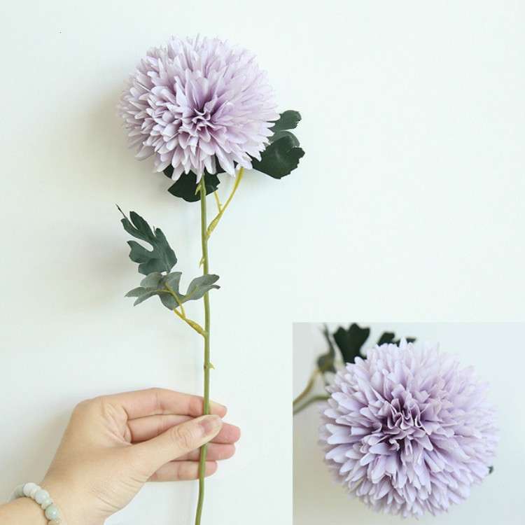 Dandelion Flower Ball Simulation Flower Home Decoration Wedding Bouquet(Light Purple)