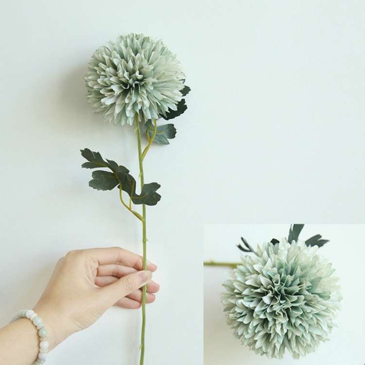 Dandelion Flower Ball Simulation Flower Home Decoration Wedding Bouquet(Light Purple)