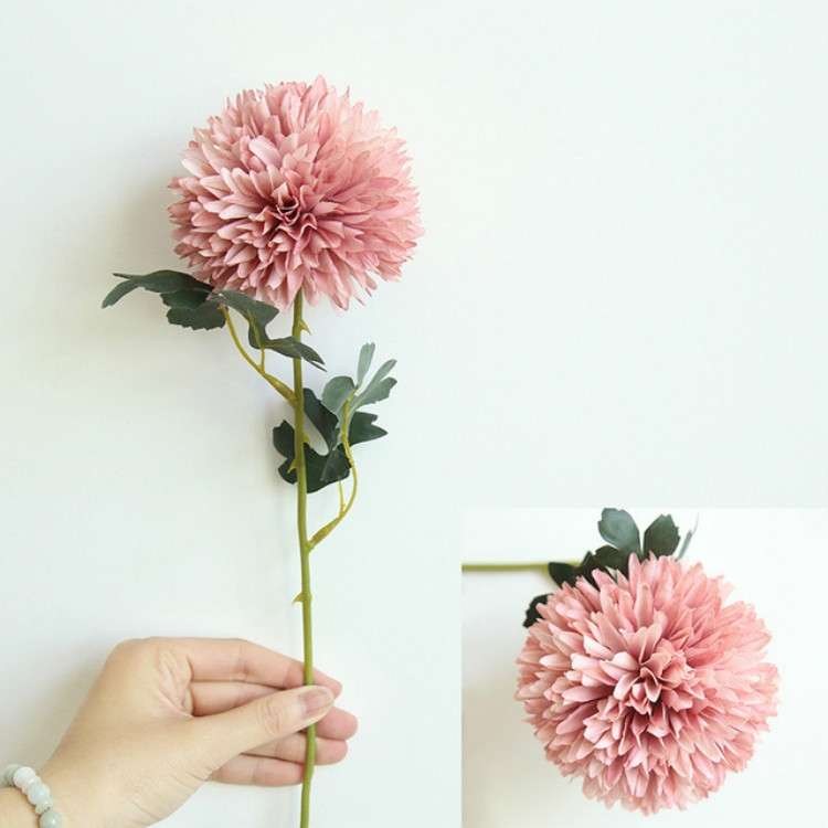 Dandelion Flower Ball Simulation Flower Home Decoration Wedding Bouquet(Light Purple)