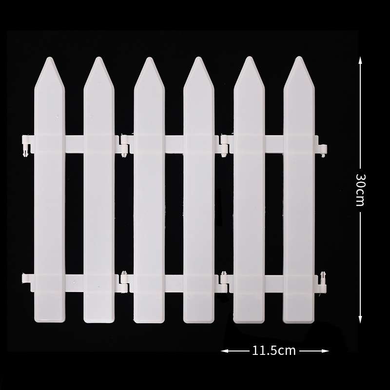 10 PCS Christmas Decoration White Plastic Tips Fence Christmas Tree Fence
