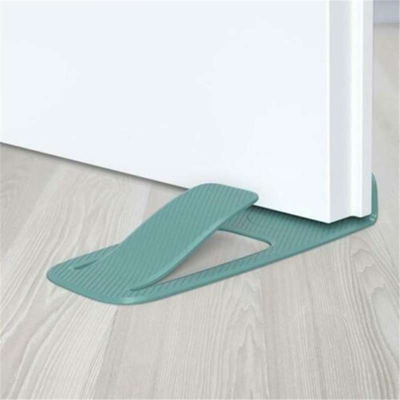 Multi-function Spring Innovative Door Stopper Block Simple Style Door Wedge Holder(Blue)
