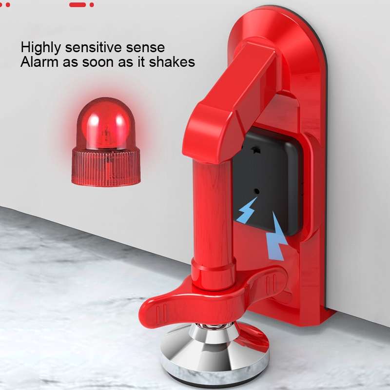 Locks Self-Defense Door Stop Travel Accommodation Door Stopper Door Lock Security Device, Style:Alar