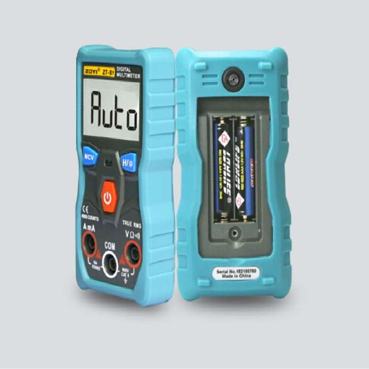 ZOYI Portable Electric Measurement Automatic Intelligent Gear Recognition Mini Multimeter( ZT-S1Blue