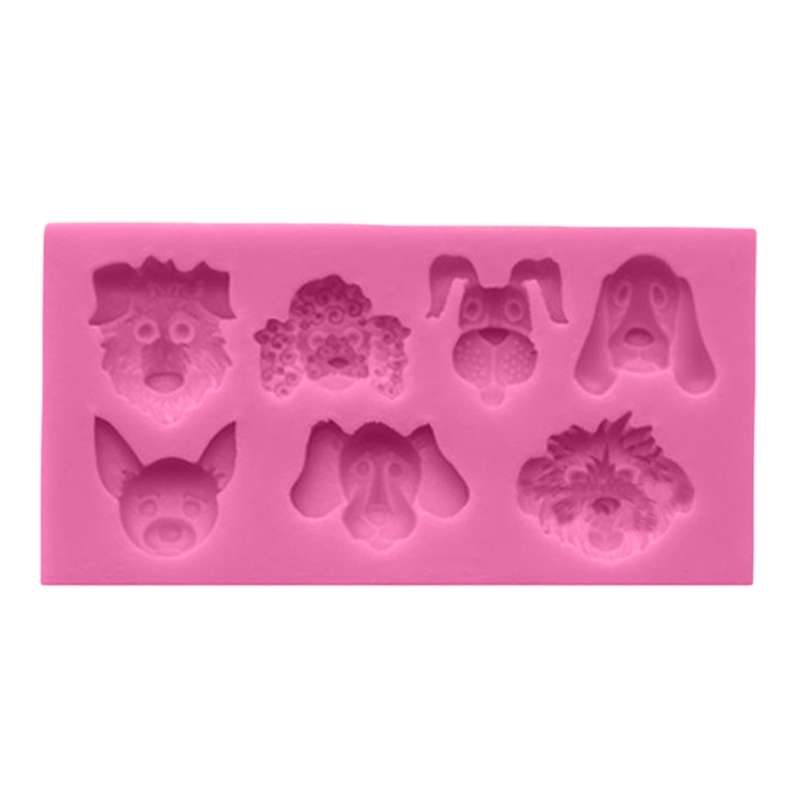 Dogs Shape Cartoon Silicone Fondant Cake Decorating Mold