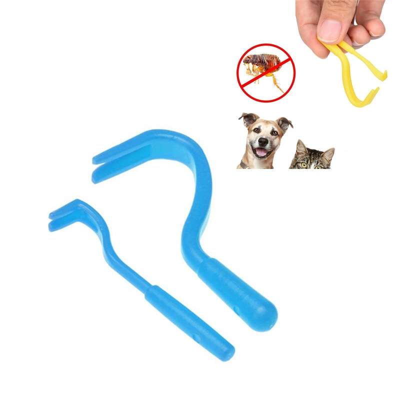 2 PCS Pet Catcher Flea Clipper Animal Deworming Pull Hard Tick Extractor Cats and Dogs Lice Scavengi