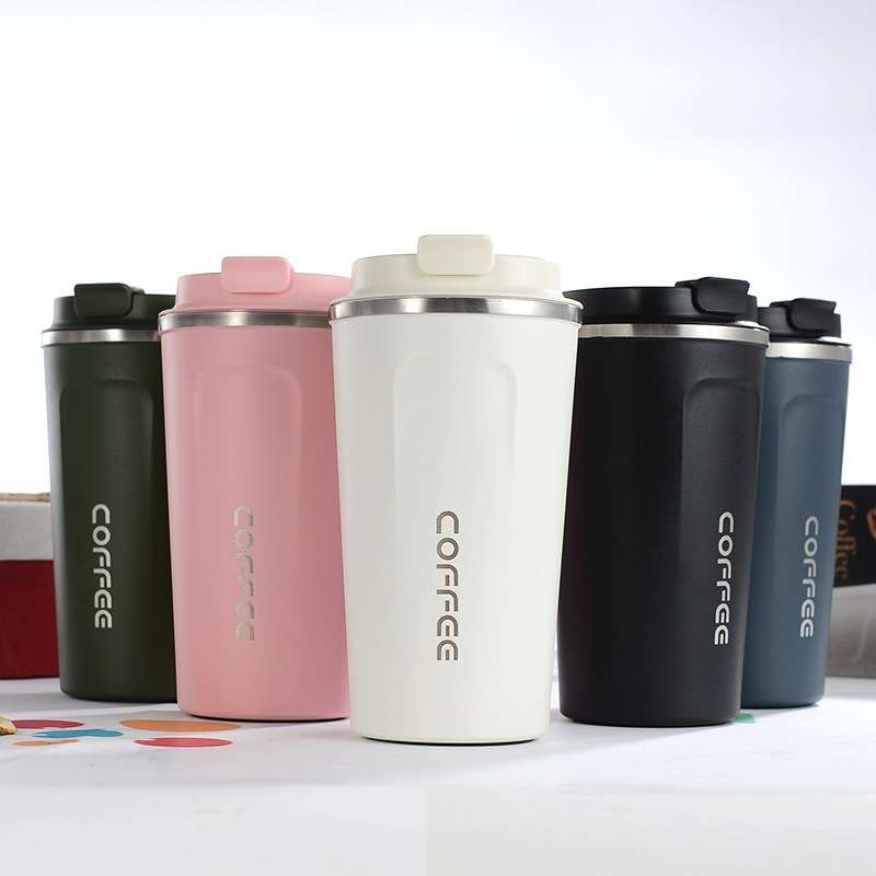 Smart Version Double Stainless steel 304 Coffee Mug Car Thermos Mug Travel Thermo Cup 510ml(Blue)