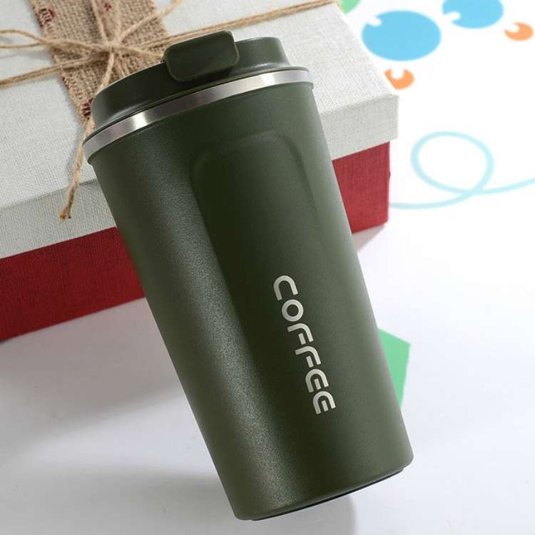 Smart Version Double Stainless steel 304 Coffee Mug Car Thermos Mug Travel Thermo Cup 510ml(Blue)