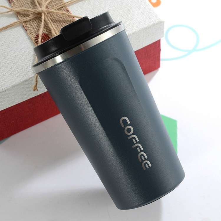 Smart Version Double Stainless steel 304 Coffee Mug Car Thermos Mug Travel Thermo Cup 510ml(Blue)