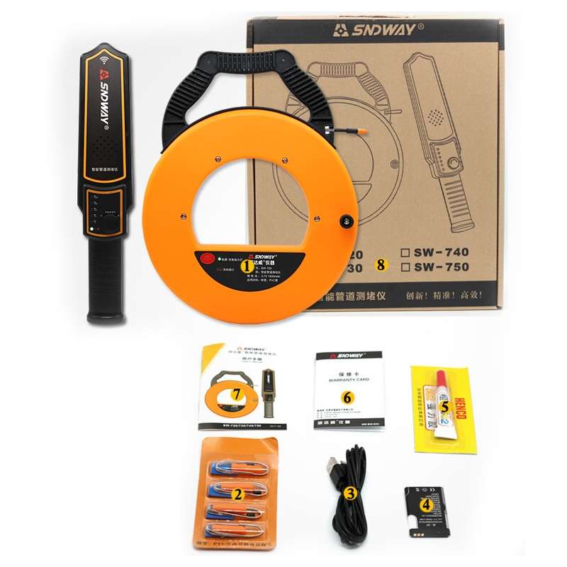 SNDWAY Pipe Scanner Thickness PVC Pipe Blockage Width Measuring Instrument, Specification:SW730 Stan