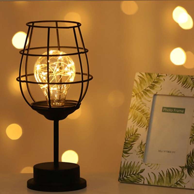 Retro Classic Iron Art LED Table Lamp Reading Lamp Night Light Bedroom Lamp Desk Lighting Home Decor
