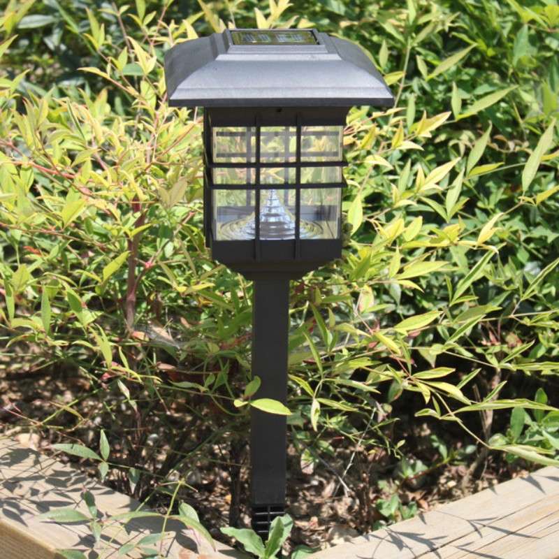 Solar Pillar Light Outdoor Waterproof Decorative Garden Lawn Wall Lamp(Warm White Light)