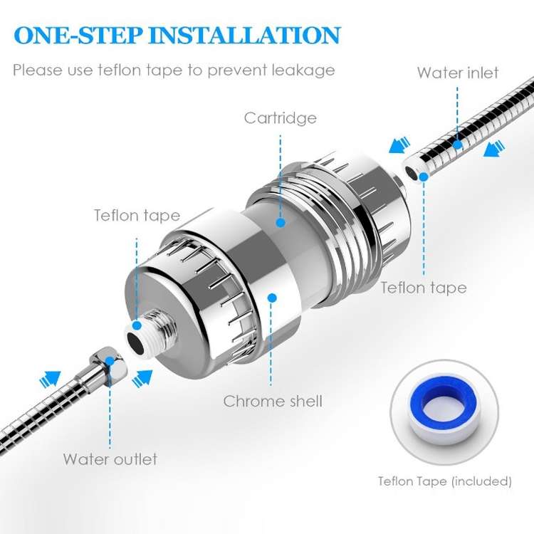 10-15 Layer Activated Carbon Bathroom Shower Filter Bathing Water Filter Purifier Water Shower Set(W