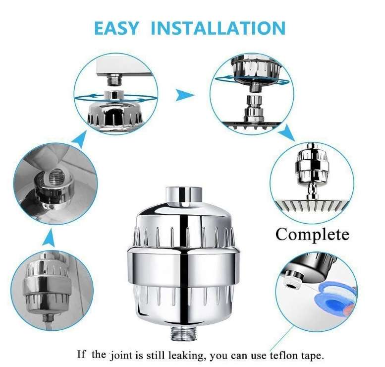 10-15 Layer Activated Carbon Bathroom Shower Filter Bathing Water Filter Purifier Water Shower Set(W