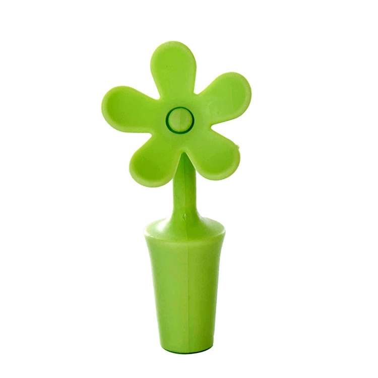 5 PCS Silicone Wine Stopper Flower Beer Stopper(Blue)