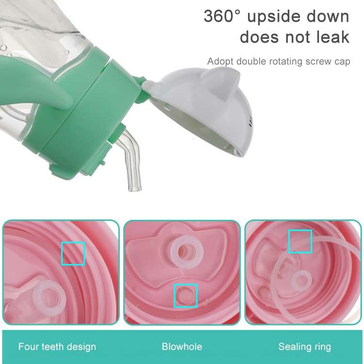 Infant Toddler Drink Cup Child Plastic Leakproof Cartoon Straw Cup With Handle Gravity Ball, Size:27