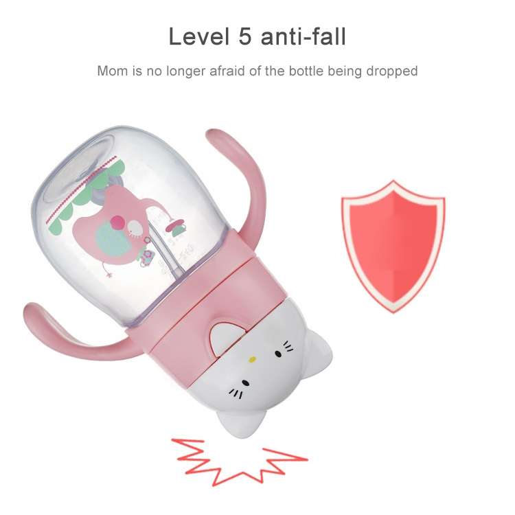 Infant Toddler Drink Cup Child Plastic Leakproof Cartoon Straw Cup With Handle Gravity Ball, Size:27